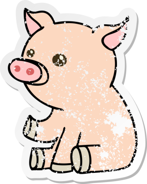 Bir insan tarafından çizilmiş garip bir el çiziminin sıkıntılı çıkartması.