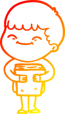 Bir insan tarafından çizilen mutlu bir çocuğun sıcak çizgi çizimi.