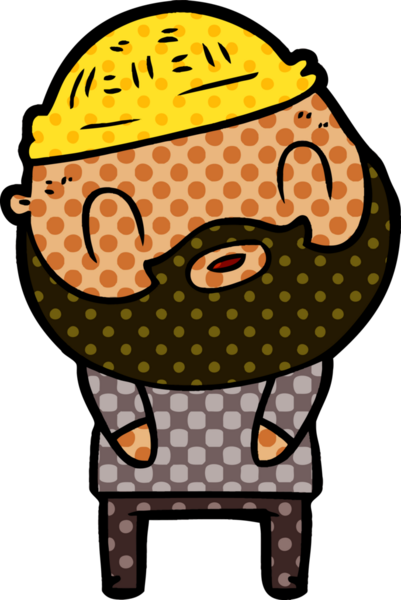 Bir insan tarafından çizilmiş sakallı bir adam.