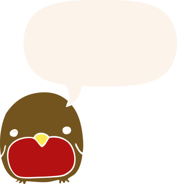 Bir insan tarafından çizilmiş konuşma baloncuğu olan sevimli penguen çizgi filmi.