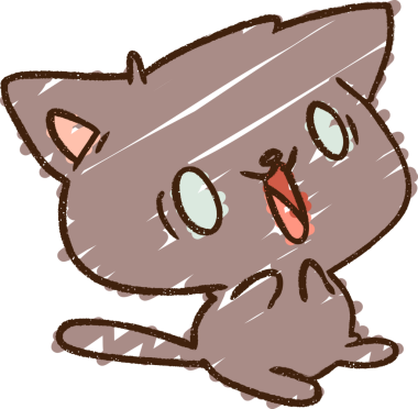 Bir insan tarafından çizilmiş şirin kedi tebeşiri.