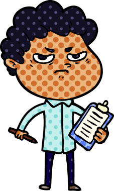 Bir insan tarafından çizilmiş kızgın bir adam.