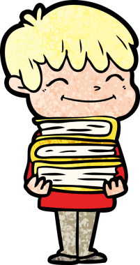 Bir insan tarafından çizilmiş mutlu çocuk çizgi filmi.