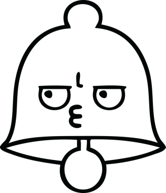 Bir insan tarafından çizilmiş bir çanın çizgi çizimi