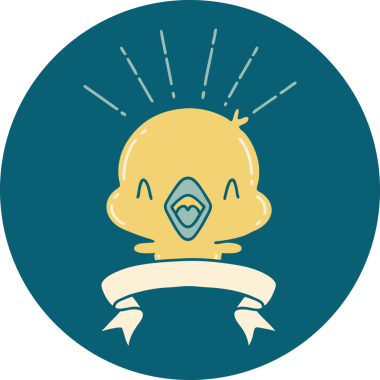 Bir insan tarafından çizilmiş şarkı söyleyen bir dövmenin simgesi.