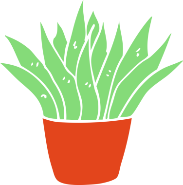 Bir insan tarafından çizilmiş karalama evi bitkisi.