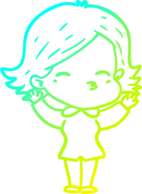 Bir insan tarafından çizilmiş bir karikatür kadın çizimi.