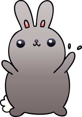 bir insan tarafından çizilmiş gölgeli garip çizgi film tavşanı