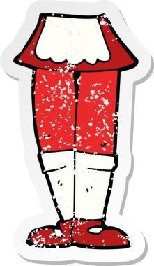 Bir insan tarafından çizilmiş bir kadın bacağının gerilimli çıkartması.