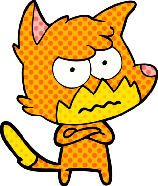 Bir insan tarafından çizilmiş bir tilki.