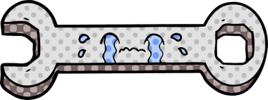 Bir insan tarafından çizilmiş ağlayan çizgi film anahtarı.