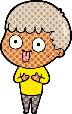 Bir insan tarafından çizilmiş çizgi film adamı.