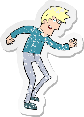 Bir insan tarafından çizilen mutlu adamın çizdiği çizgi filmin gerilimli yapıştırması.