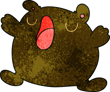 Bir insan tarafından çizilmiş garip bir çizgi film karakteri.