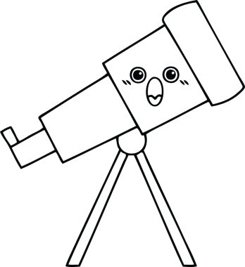 Bir insan tarafından çizilmiş bir teleskop çizimi