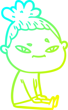 Bir insan tarafından çizilmiş bir karikatür kadın çizimi.