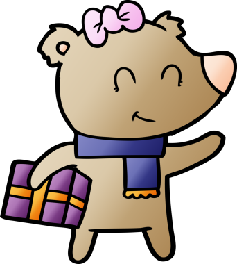 Bir insan tarafından çizilmiş ayı karikatürü çizicisi