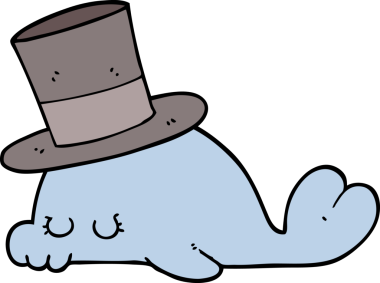 Bir insan tarafından çizilmiş sevimli çizgi film yunusu.