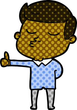 Bir insan tarafından çizilmiş karikatür mankeni adam.