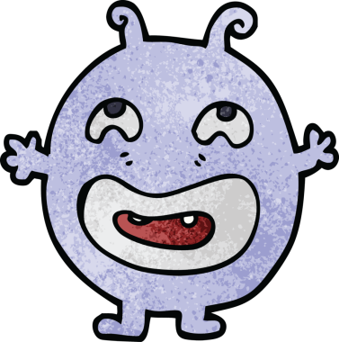 Bir insan tarafından çizilmiş karalama canavarı.