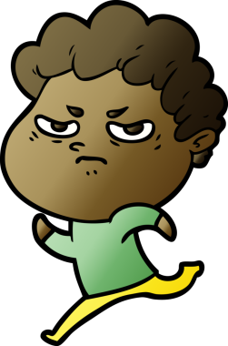 Bir insan tarafından çizilmiş kızgın bir adam.