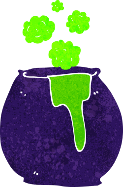 bir insan tarafından çizilmiş karikatür kazanı