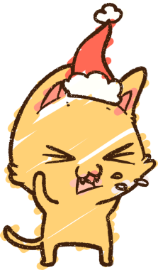 Bir insan tarafından çizilen Noel Kedisi Tebeşiri