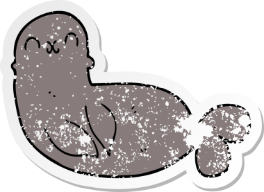 Bir insan tarafından çizilmiş karikatür mührü.