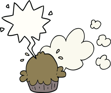 Bir insan tarafından çizilmiş tatlı çizgi film pastası.