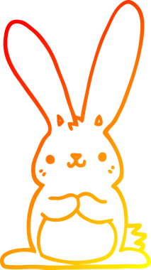 Bir insan tarafından çizilmiş çizgi film tavşanı çizimi