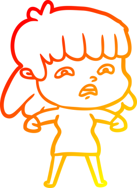 İnsan tarafından çizilmiş endişeli bir karikatür çizimi.