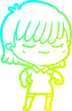 Bir insan tarafından çizilmiş bir karikatür kadın çizimi.