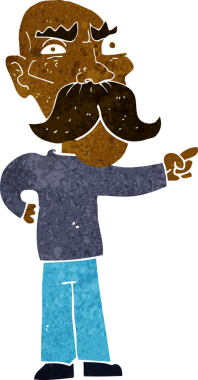 Çizgi film, yaşlı adamın bir insan tarafından çizilmesinden rahatsız olmuş.