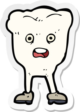 Çizgi film dişinin çıkartması bir insan tarafından çizilmiş gibi görünüyor.