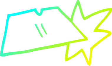 Bir insan tarafından çizilen iş bıçağı karikatürünün soğuk eğimli çizgisi.