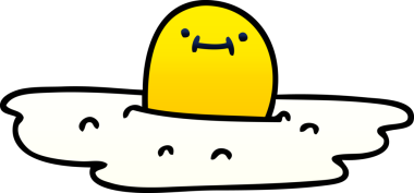 bir insan tarafından çizilmiş gölgelenmiş garip karikatür yumurta.