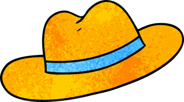 Bir insan tarafından çizilmiş el çizimi bir şapkanın karalaması.