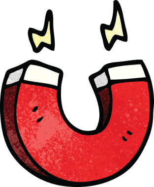 bir insan tarafından çizilmiş karalama mıknatısı