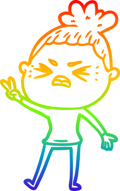 Bir insan tarafından çizilmiş kızgın bir karikatür çizimi.