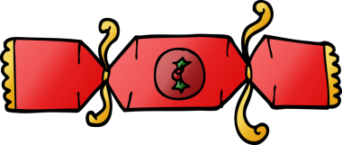 Bir insan tarafından çizilmiş karalama Noel krakeri.