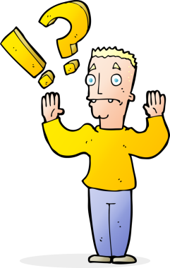 Bir insan tarafından çizilmiş, kafası karışmış bir adam.