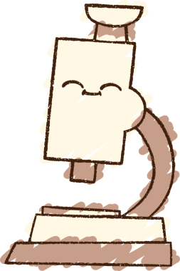 Bir insan tarafından çizilmiş mikroskop Tebeşiri