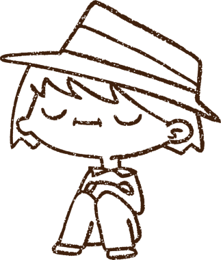 Bir insan tarafından çizilmiş modaya uygun çocuk kömürü.