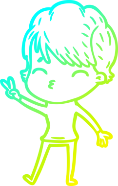 Bir insan tarafından çizilmiş bir karikatür kadın çizimi