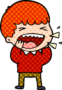 Bir insan tarafından çizilmiş gülen adam.