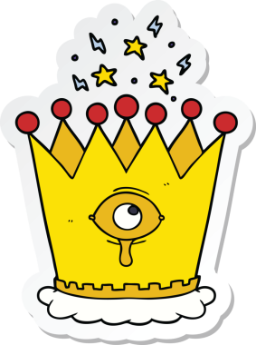 Bir insan tarafından çizilmiş sihirli bir tacın çıkartması.