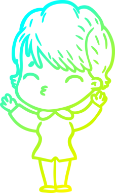 Bir insan tarafından çizilmiş bir karikatür kadın çizimi