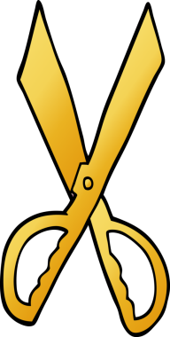 Bir insan tarafından çizilmiş karalama makasları.