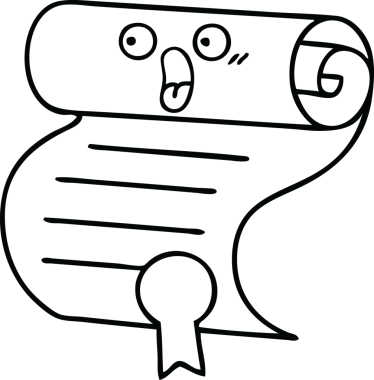 Bir insan tarafından çizilen sözleşmenin çizgi çizimi