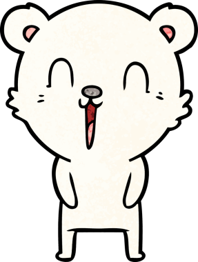 Bir insan tarafından çizilmiş kutup ayısı karikatürü